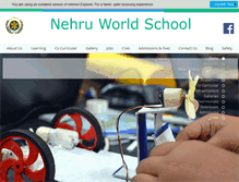 Tablet Screenshot of nehruworldschool.com